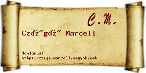 Czégé Marcell névjegykártya