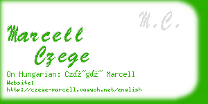 marcell czege business card